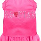 Adopted Rhinestone Dress Bright Pink Med