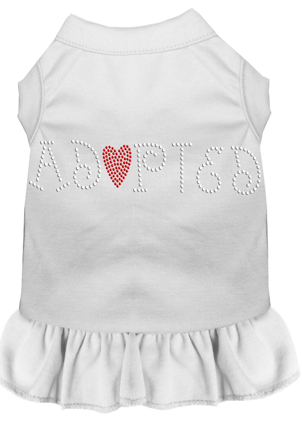 Adopted Rhinestone Dress White XXXL