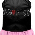 Adopted Rhinestone Dresses Black with Light Pink Sm