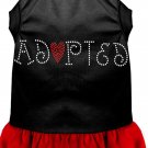 Adopted Rhinestone Dresses Black with Red Med