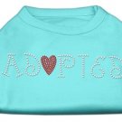 Adopted Rhinestone Shirt Aqua XS