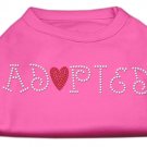 Adopted Rhinestone Shirt Bright Pink XL