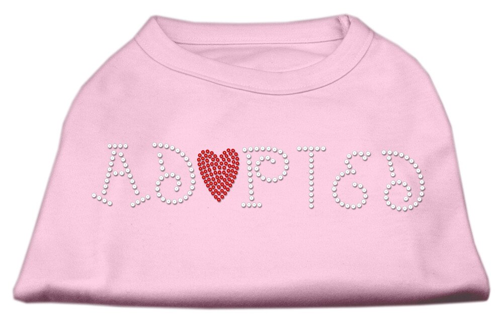 Adopted Rhinestone Shirt Light Pink XL
