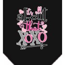 All About that XOXO Screen Print Bandana Black Small