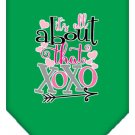 All About that XOXO Screen Print Bandana Emerald Green Small