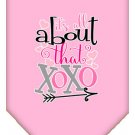 All About that XOXO Screen Print Bandana Light Pink Small