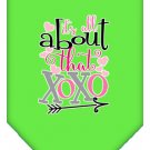 All About that XOXO Screen Print Bandana Lime Green Small