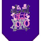 All About that XOXO Screen Print Bandana Purple Large