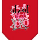 All About that XOXO Screen Print Bandana Red Large