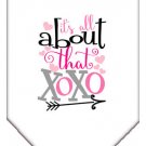 All About that XOXO Screen Print Bandana White Large