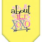 All About that XOXO Screen Print Bandana Yellow Large