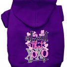 All About that XOXO Screen Print Dog Hoodie Purple S