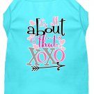 All about that XOXO Screen Print Dog Shirt Aqua XXXL