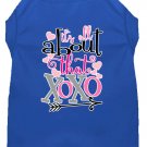 All about that XOXO Screen Print Dog Shirt Blue XS