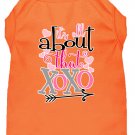 All about that XOXO Screen Print Dog Shirt Orange Lg