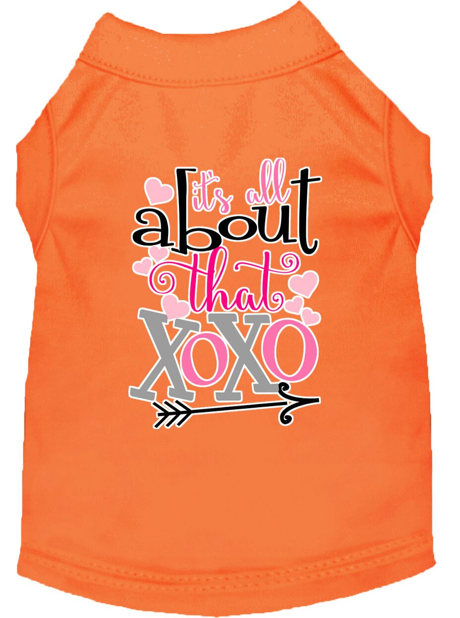 All about that XOXO Screen Print Dog Shirt Orange XXXL