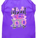 All about that XOXO Screen Print Dog Shirt Purple Lg