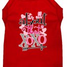 All about that XOXO Screen Print Dog Shirt Red Sm