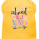 All about that XOXO Screen Print Dog Shirt Yellow XL