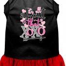 All about the XOXO Screen Print Dog Dress Black with Red XL