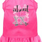 All about the XOXO Screen Print Dog Dress Light Pink 4X