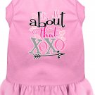 All about the XOXO Screen Print Dog Dress Light Pink XS