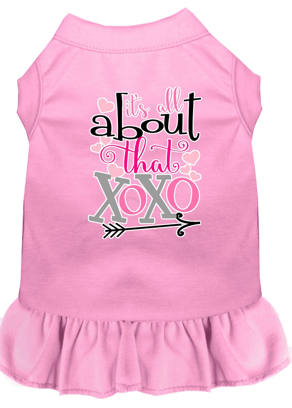 All about the XOXO Screen Print Dog Dress Purple 4X