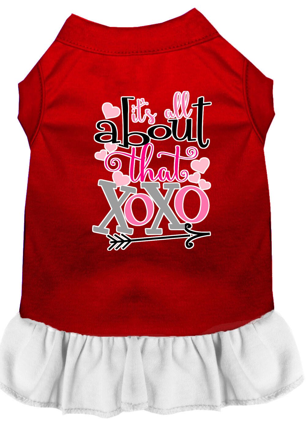 All about the XOXO Screen Print Dog Dress White 4X