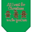 All I want is a Few Good Men Screen Print Bandana Emerald Green Small