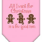 All I want is a Few Good Men Screen Print Bandana Light Pink Large