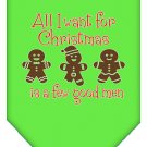 All I want is a Few Good Men Screen Print Bandana Lime Green Small