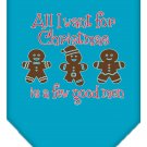 All I want is a Few Good Men Screen Print Bandana Turquoise Small