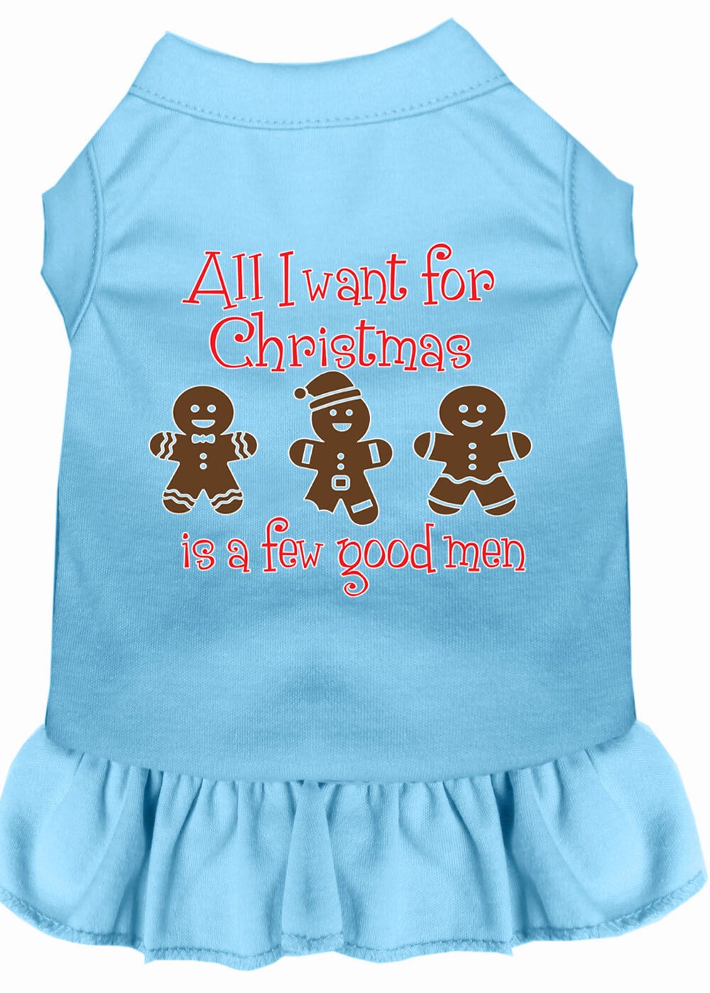 All I want is a Few Good Men Screen Print Dog Dress Baby Blue XXXL
