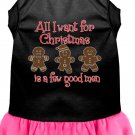 All I want is a Few Good Men Screen Print Dog Dress Black with Bright Pink XXXL