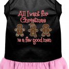 All I want is a Few Good Men Screen Print Dog Dress Black with Light Pink XL