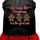 All I want is a Few Good Men Screen Print Dog Dress Black with Red XS