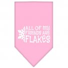 All my friends are Flakes Screen Print Bandana Light Pink Small