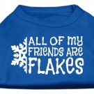 All my Friends are Flakes Screen Print Shirt Blue XS (8)