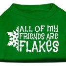 All my Friends are Flakes Screen Print Shirt Emerald Green XL (16)