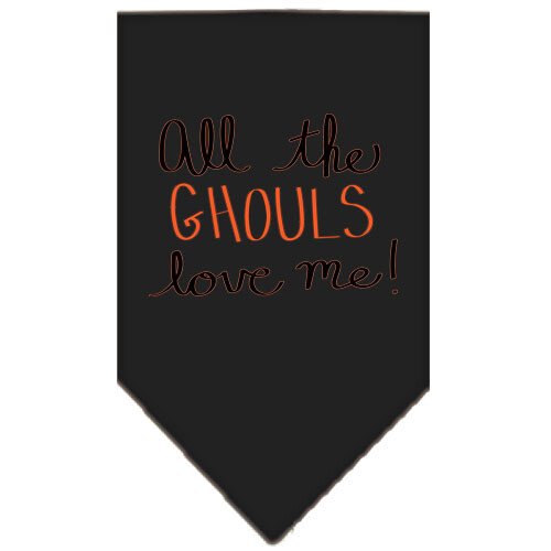 All the Ghouls Screen Print Bandana Black Large