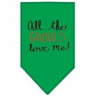 All the Ghouls Screen Print Bandana Emerald Green Small