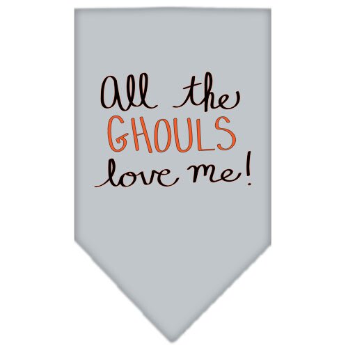 All the Ghouls Screen Print Bandana Grey Small