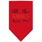 All the Ghouls Screen Print Bandana Red Small