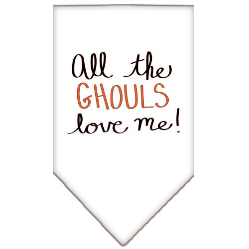 All the Ghouls Screen Print Bandana White Small