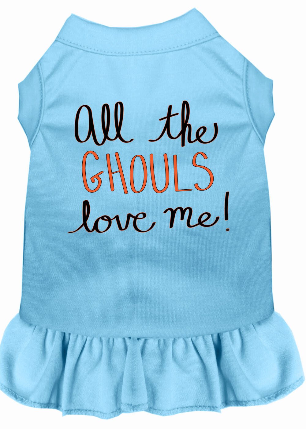All the Ghouls Screen Print Dog Dress Black 4X (22)