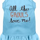 All the Ghouls Screen Print Dog Dress Black 4X (22)
