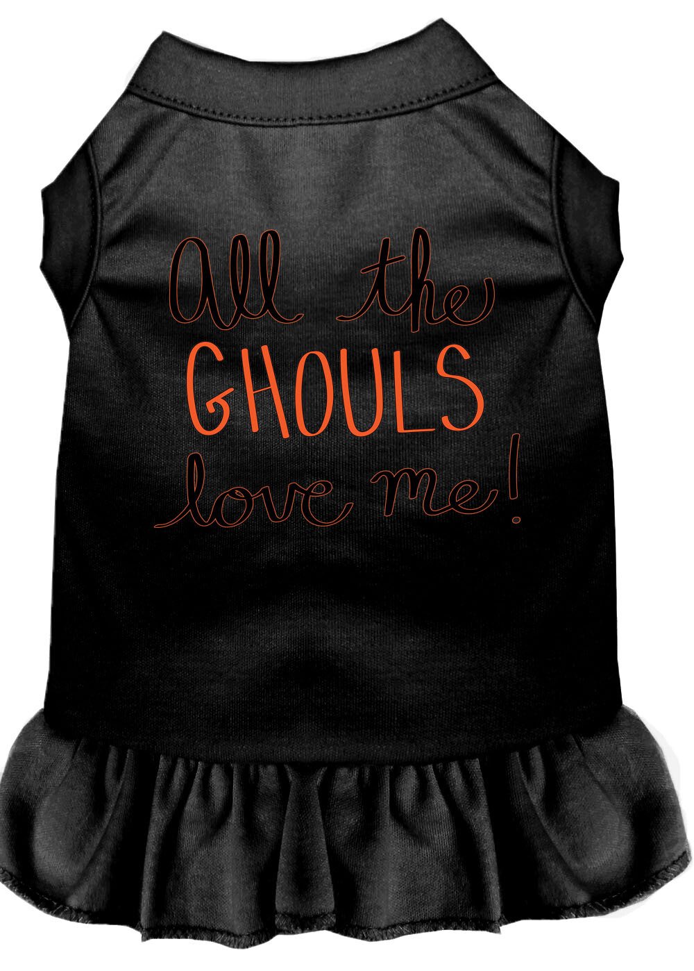 All the Ghouls Screen Print Dog Dress Black Med (12)