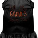 All the Ghouls Screen Print Dog Dress Black Med (12)