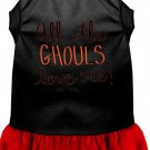 All the Ghouls Screen Print Dog Dress Black XL (16)