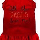 All the Ghouls Screen Print Dog Dress Red Lg (14)